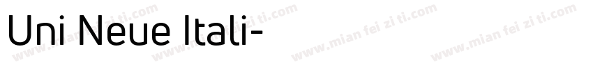 Uni Neue Itali字体转换